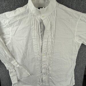 Christian Dior Dress Shirt White 17 34 USA Premier Pima Cloth Cotton Wing Tip **